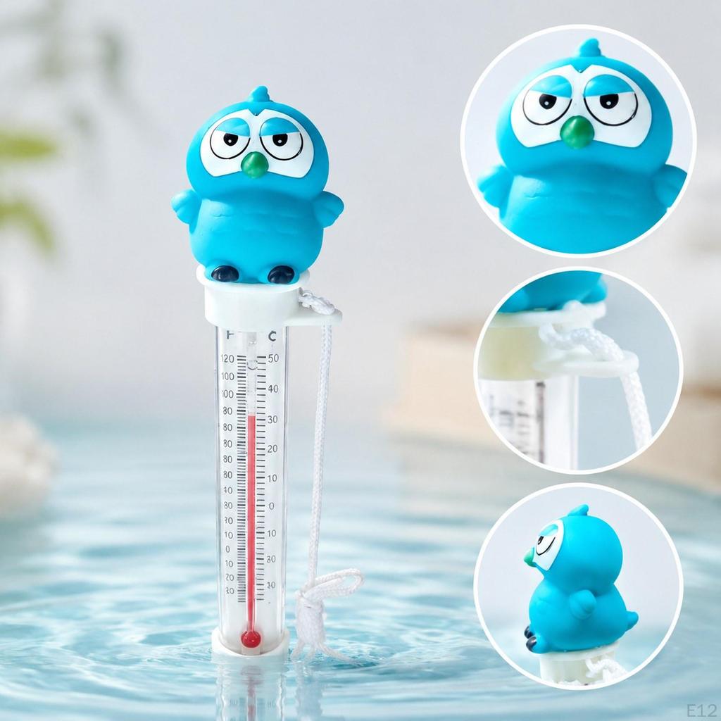 Floating Pool Thermometer Portable Water for Pond Spas Tubs 9x19cm Crab