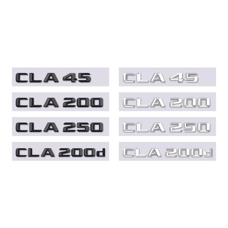 

CLA45 CLA200d CLA250 letter car stickers for Mercedes Benz CLA class refit CLA series new old style rear trunk logo tail labels gloss black&CLA35