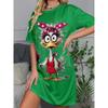 Fashion Versatile Comfort Animal Print Dress Casual Breathable Crew Neck Casual Dresses