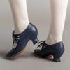 New Hollow Out High Heels Lace Up Plus Size Women's Casual Shoes