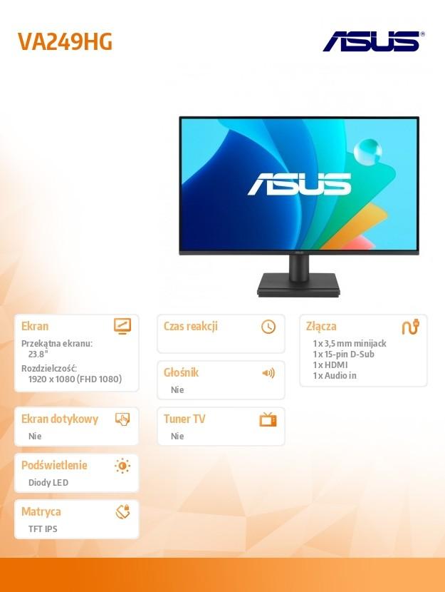 Monitor 23,8 pollici VA249HG FHD IPS 120Hz HDMI VGA
