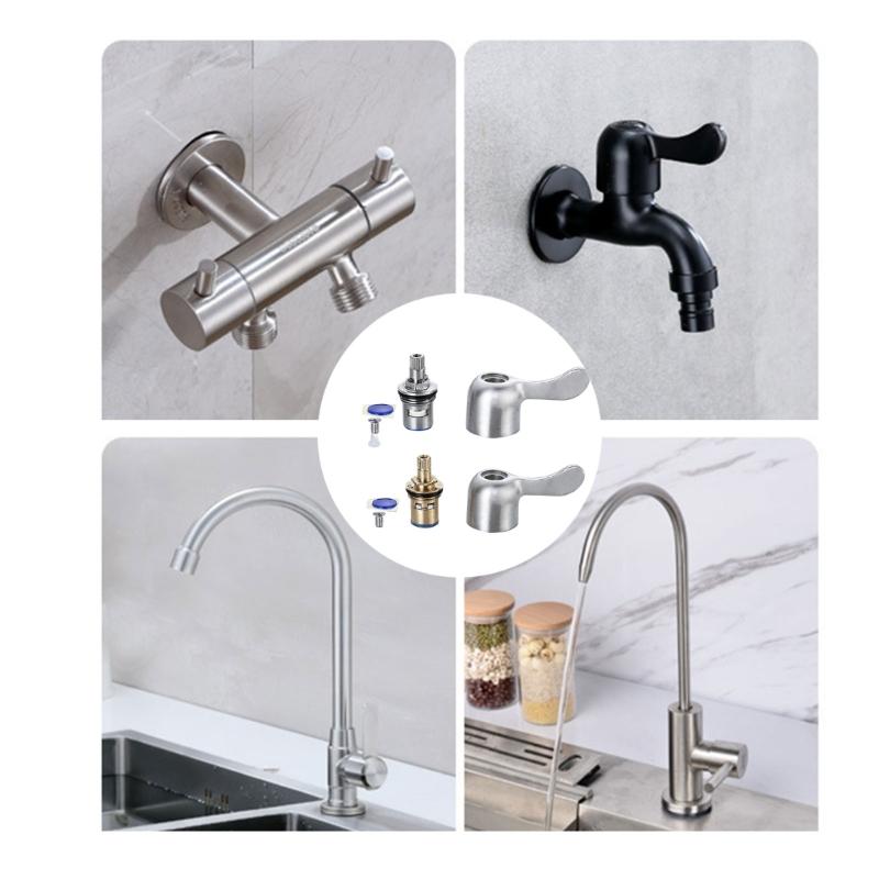 Ceramic Disc Stem Cartridge Faucet Valves Bathroom Fittings Universals Faucet Switches Handle Faucet Replacement Part