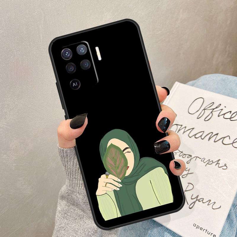 Muslim Arabic Hijab Girl Case For Oppo A78 A98 A18 A38 A58 A60 A80 A40 A77 A57 A17 A74 A54 A94 A96 A76 A16 A15 A5 Pro