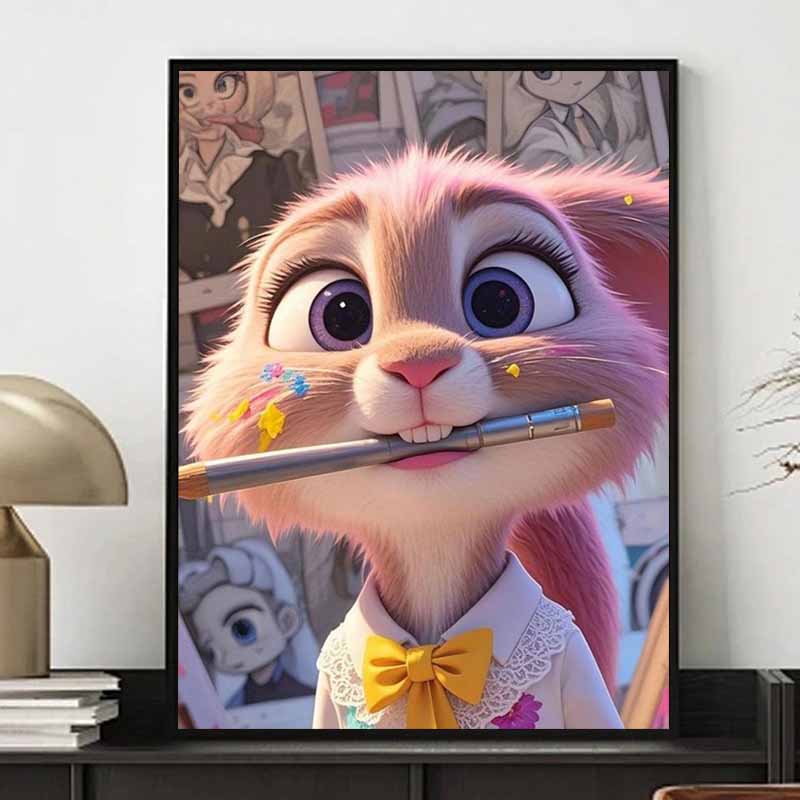 Disney Diamond Painting 5D Zootopia Judy Artist Cartoon Movie Cross Stitch Embroidery Handmade Gift Home Decor