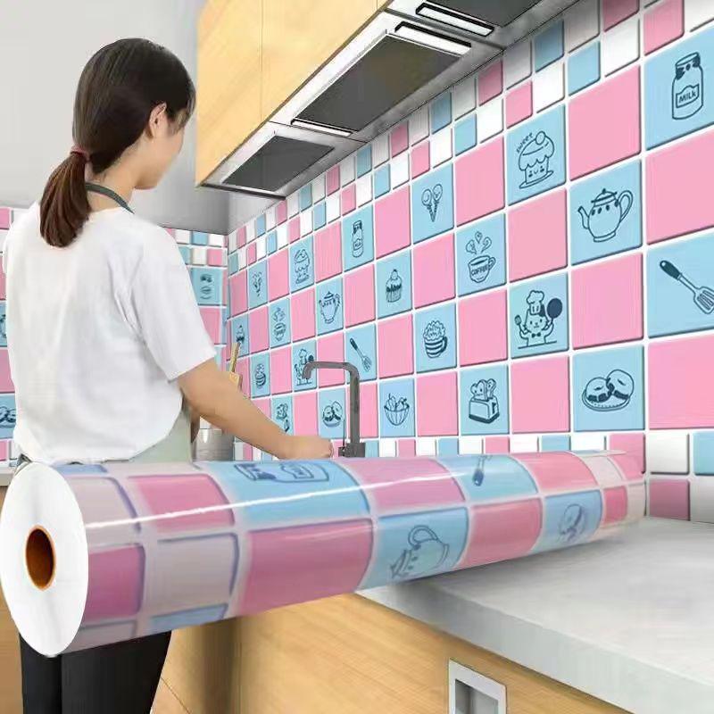 Ölbeständige Marmor-Küchenaufkleber – Hochtemperaturbeständiger, wasserdichter, selbstklebender Fliesen- und Herdwandschutz