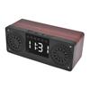 Speaker Red Double Speaker Digital Display Clock 360 degrees  Three Dimensional Surround Wooden Speaker Subwoofer