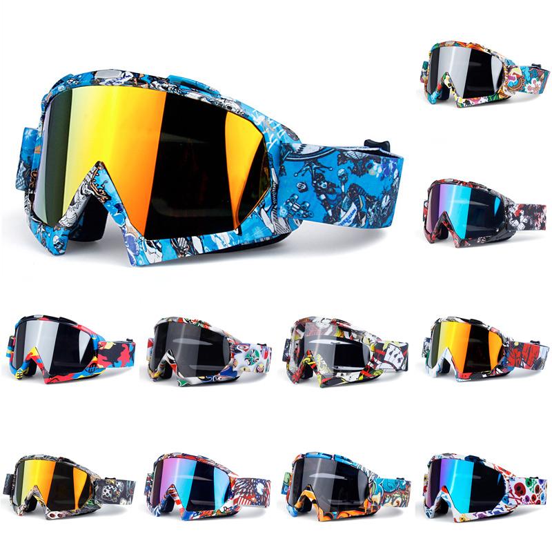 2-Piece Motorcycle Goggles Set - Removable Mask For Dirt Bike, ATV & Snow Sports