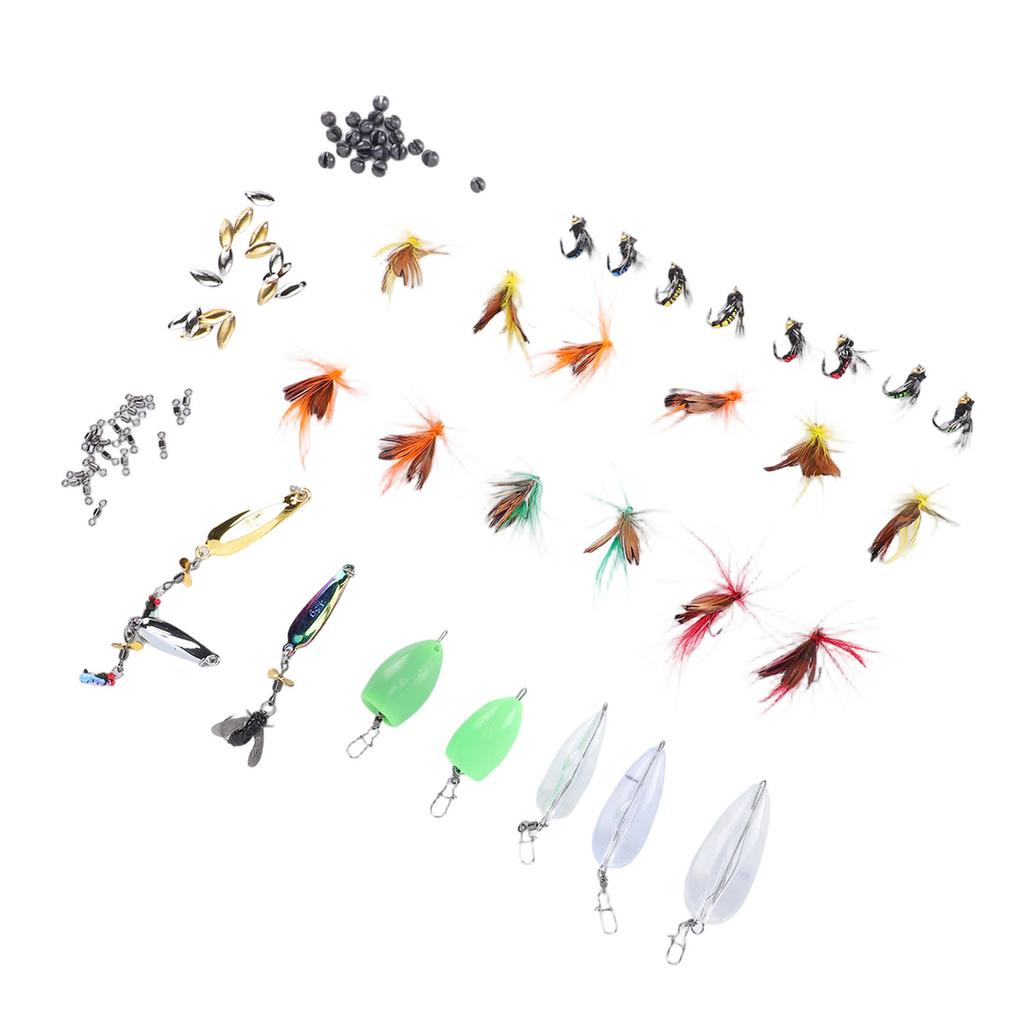 Fly Fishing Kit 88 Pcs Exquisite Lifelike Fishing Lures Hook Sequin Accessories Set