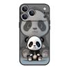 Black Coat Panda Pattern Case For iPhone 17 Pro Max Magnetic For Magsafe Silicone Cover For iPhone 16 Pro Max Funda iPhone 15 14 13 12 11 16E Air