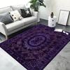 Tappeto Viola Vintage Stile Bohemien Lussuosa Decorazione Classica per la Casa Tappetino Antiscivolo Adatto per Camere da Letto e Soggiorni