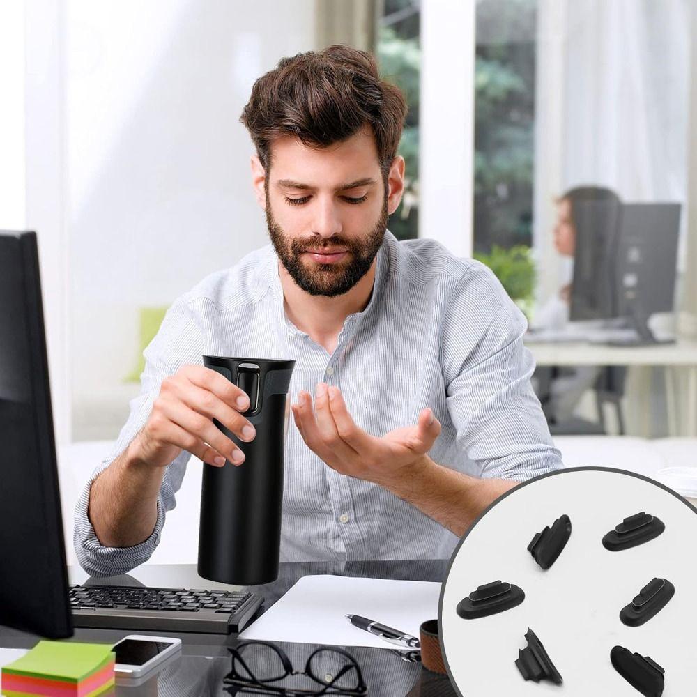 6pcs Silicone Rubber Lid Stopper Food Grade Mug Lid Stopper Coffee Mug Stoppers for Contigo