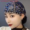 New Flower Embroidery Bonnet Hat Elastic Full Cover Headwear Cover White Hair Breathable Turban Hat Gift