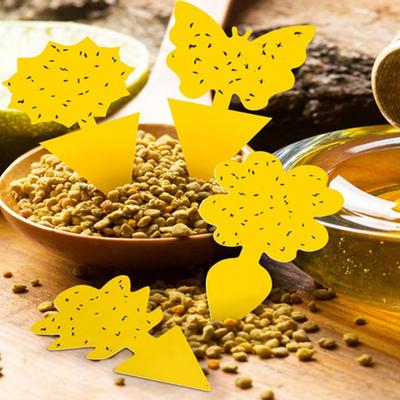 5шт мухоловка липка двостороння сильна липкість жовта пастка для мух у формі метелика попелиця папір липка дошка сад