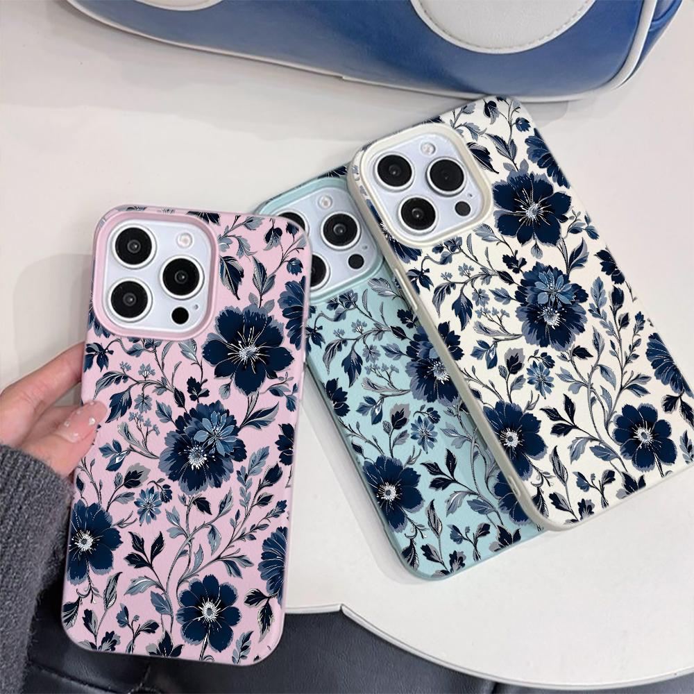 Beautiful Big Flowers Mobile Phone Case For IPhone 17 16 15 14 13 12 Pro Max 11 Ultra Slim Shockproof Cover For IPhone Air