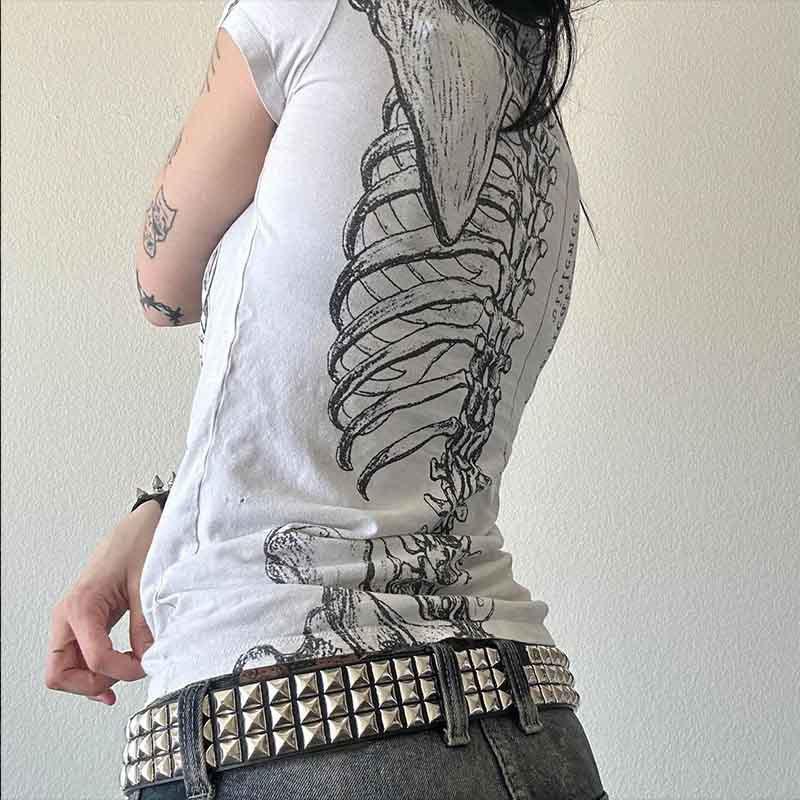 European and American summer women's round neck slim fit retro top