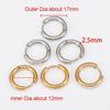 2pcs 4pcs Stainless Steel Hoop Earrings Transparent Crystal Beads Round Ear Clip Fashion DIY Jewelry Earrings Supplies Wholesale