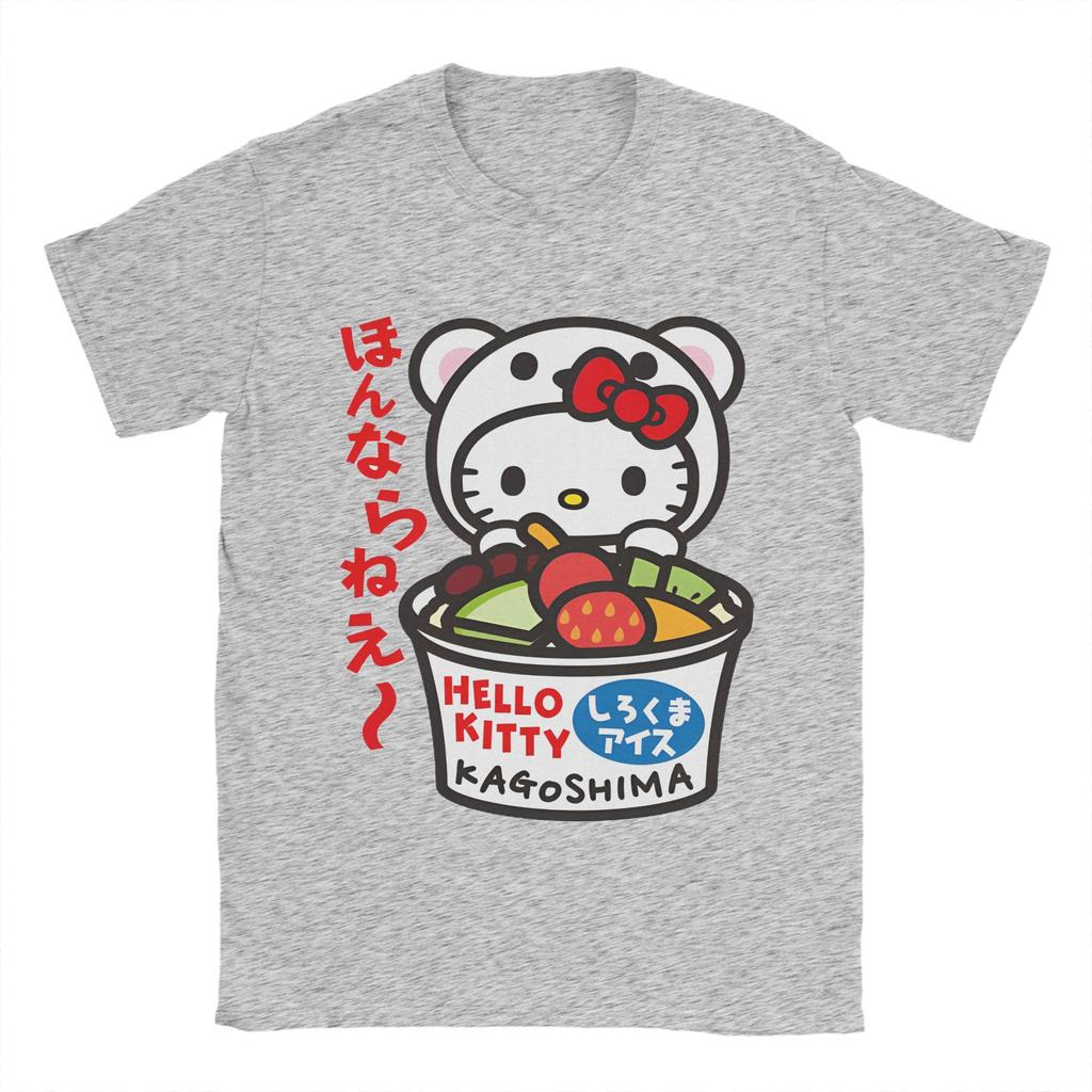 Miniso Hello Kitty Shirokuma Sweets T Shirts for Boys Girls Cotton Awesome TShirts Y2k O Neck Tees Short Sleeve Tops Children