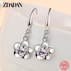 New Arrival 925 Sterling Silver Flower Amethyst Earring for Women Fashion Jewelry