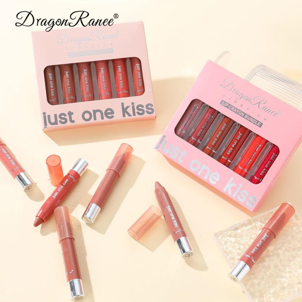 Moisturizing Lipstick Crayon Lipstick Pen Combination Lip Liner Pen Solid Lip Gloss 6-pack Set