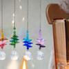 5Pcs Hanging Prism Pendant Rotating Sun Catcher Home Decor Crystal Wind Chime  Outdoor
