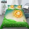 Home Living Luxury 3D Golden Sun Print 2/3Pcs Comfortable Duvet Cover PillowCase Bedding Sets Queen and King EU/US/AU Size