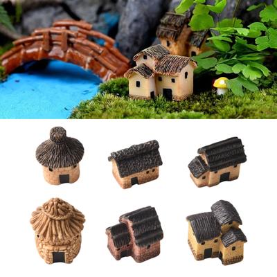 6 Pièces Maisons Miniatures en Résine pour Jardin de Fées pour Créer un Paysage de Village Enchanteur et des Accents pour Succulentes