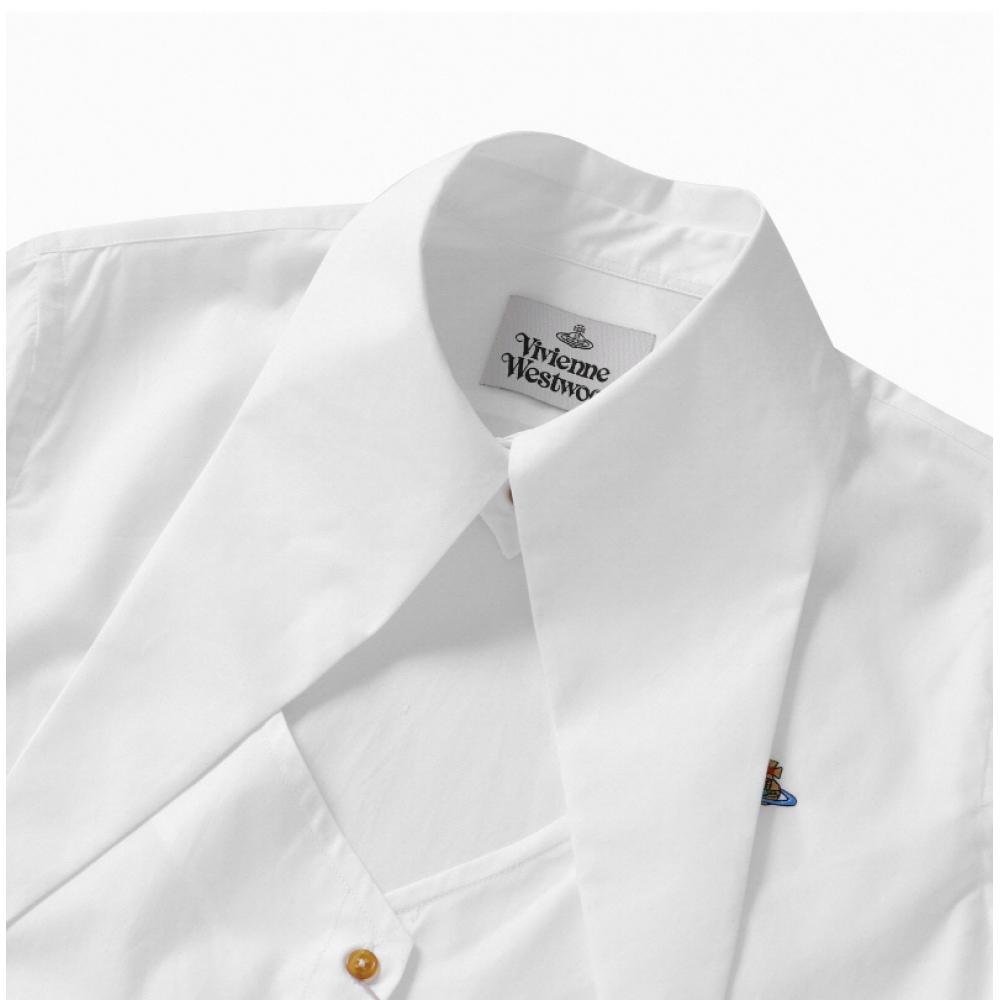 Vivienne WeStwood 1501005u W009q A401 Orb Logo Embroidery Heart Cut Off Crop Women S Shirt