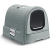 Cat Litter Box - Gray Blue - For Cats - 51 X 38.5 X 39.5 Cm