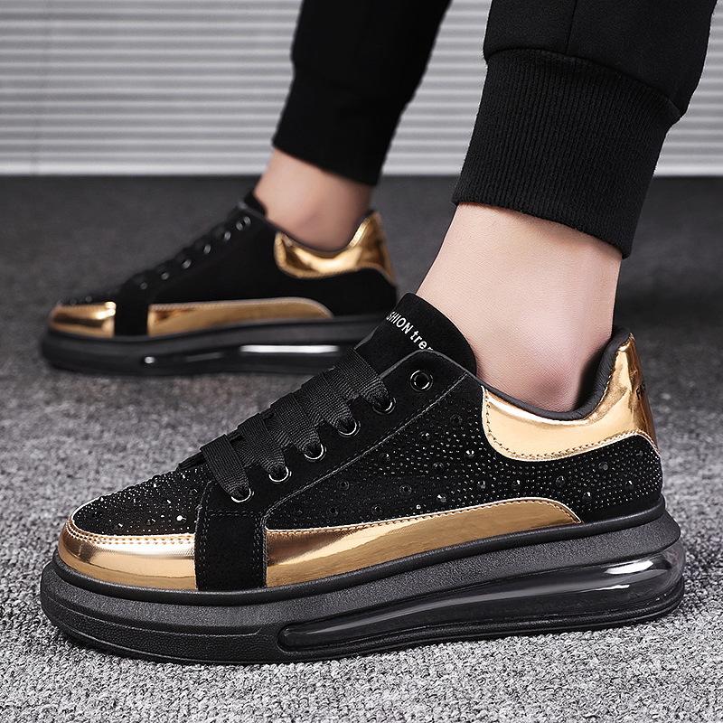 Fashion New Men's Exquisite Fashion Casual Skateboarding Shoes Thick soled Breathable Shock Absorbed Running Shoes Zapatos Para Hombres