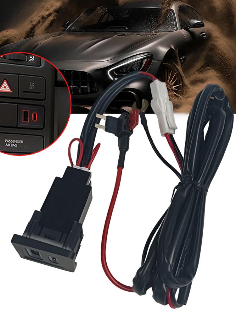 Quick Charging Auto Phone Adapter Dual USB Car Charger Socket PD+QC3.0 Fast Charger Socket Outlet for VW Multivan T5 2003-2015