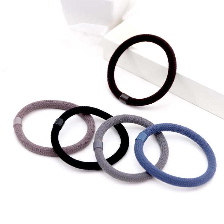 2023 New Seamless Elastic Rubber Band Cotton High Stretch Hair Tie Cute Kids Hair Binding Rope
