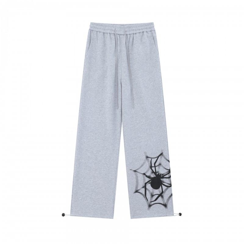 Oreeta Vintage Spider Print Sweatpants Men Women High Street Loose Casual Trousers
