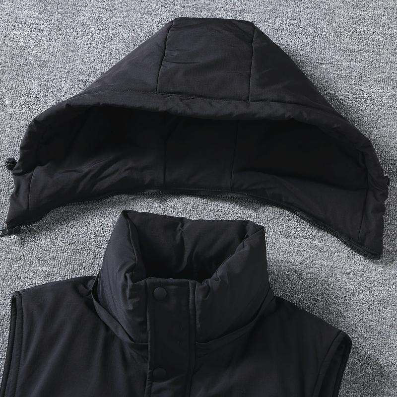 Plus Size L-8XL Fashion Warm Vest Man Winter Waterproof Sleeveless Jackets Hooded Casual Thick Men's Coat