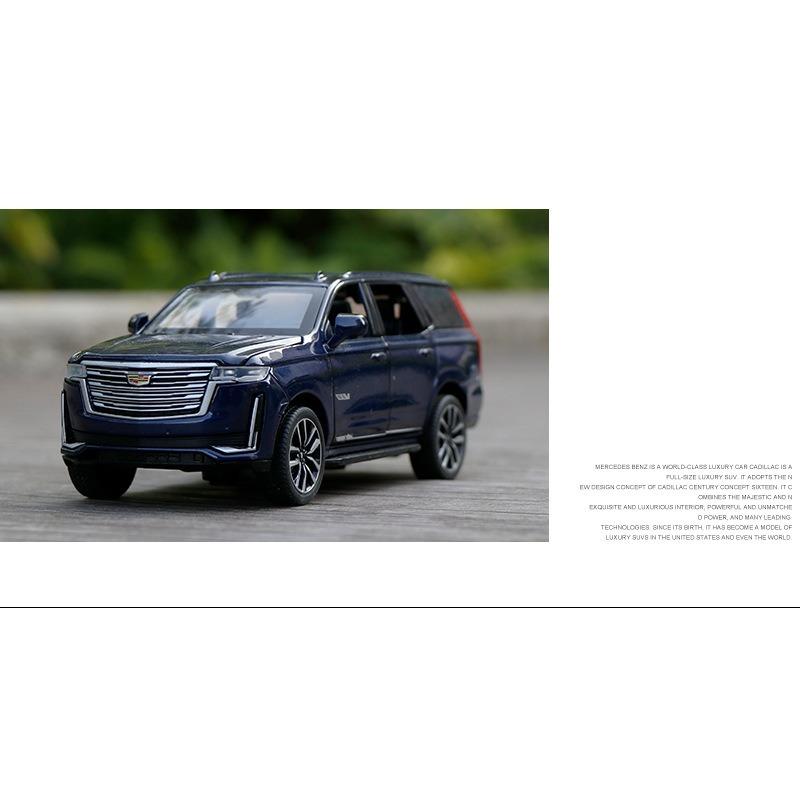 Model Samochodu 1/32 dla Cadillac Escalade Pojazd Terenowy Stop Odlewany Ciśnieniowo Pojazd Zabawka z Dźwiękiem i Światłem Pull Back Wielokolorowy