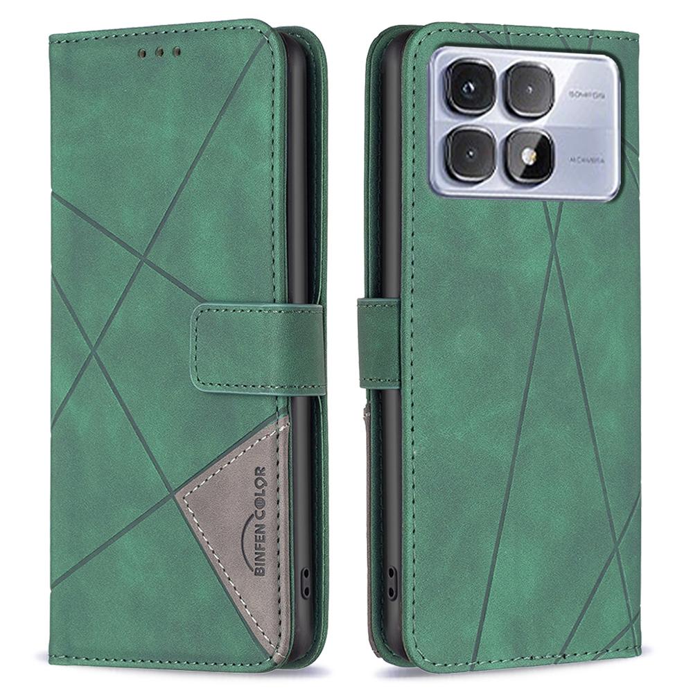 For Xiaomi Redmi K70 Ultra Phone Cases Wallet Stand Geometry Imprint Leather Cover
