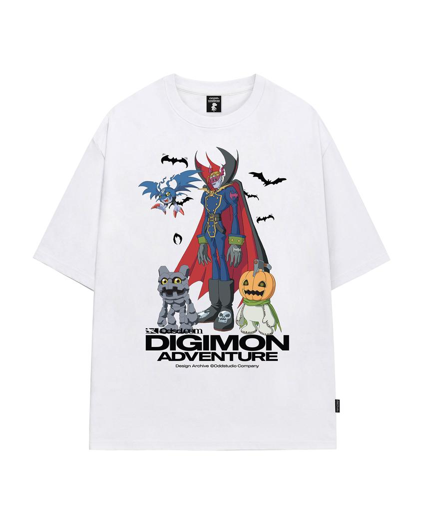 ODDSTUDIO [Digimon Adventure] Vamdemon, Gottsumon, And Pumpmon Overfit T-Shirt - 3 Colors