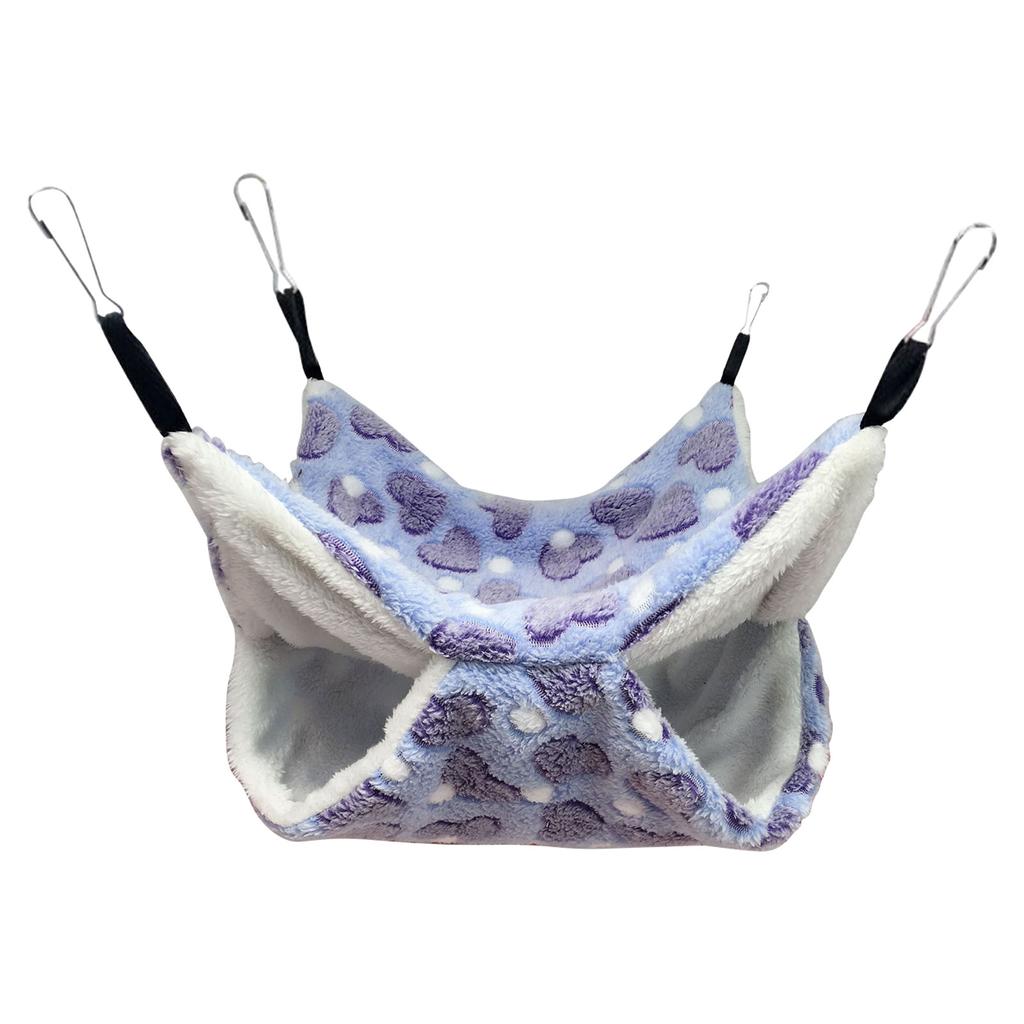 Buy Bunk Pet Bed Hammock Coral Fleece Small Animal Pet (34cm Purple