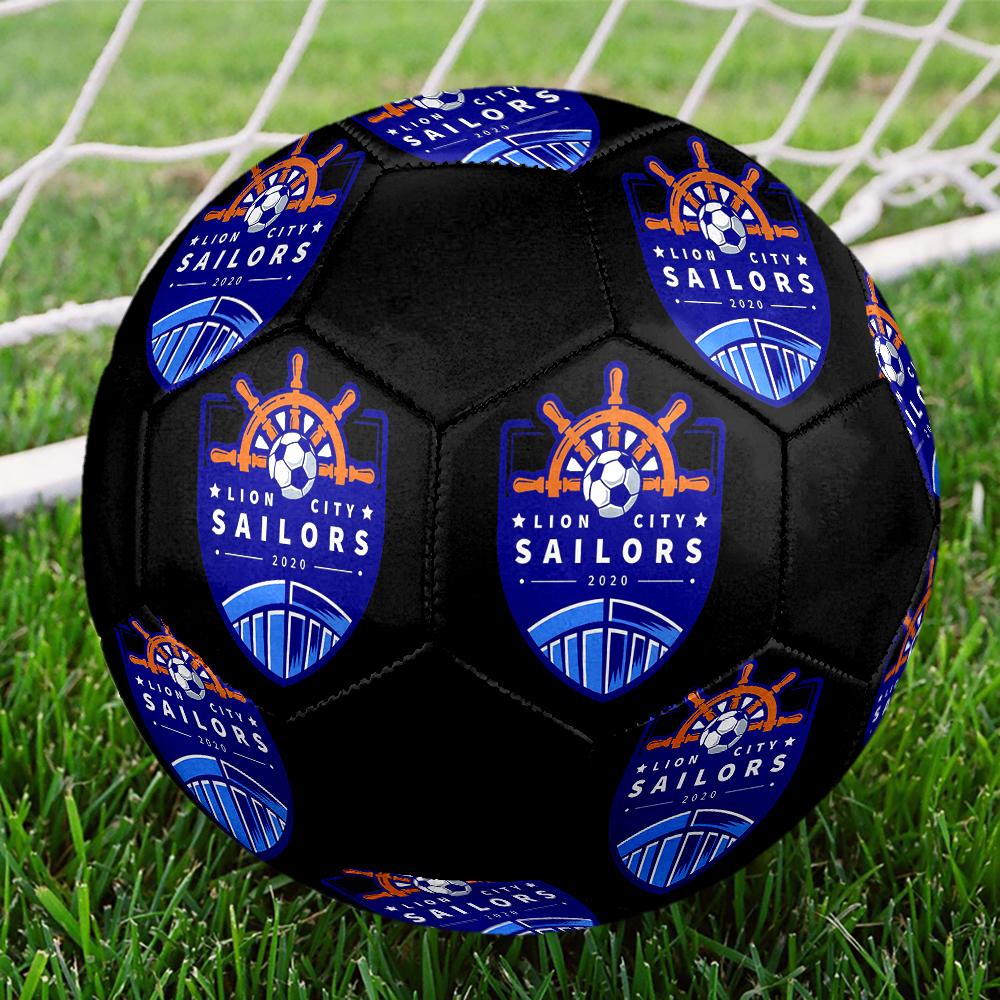 SIZE 5 Lion City Sailors Football Club Soccer Ball Colorful All Ages Machine Stitched PVC Competition Ready Durable High-Bounce