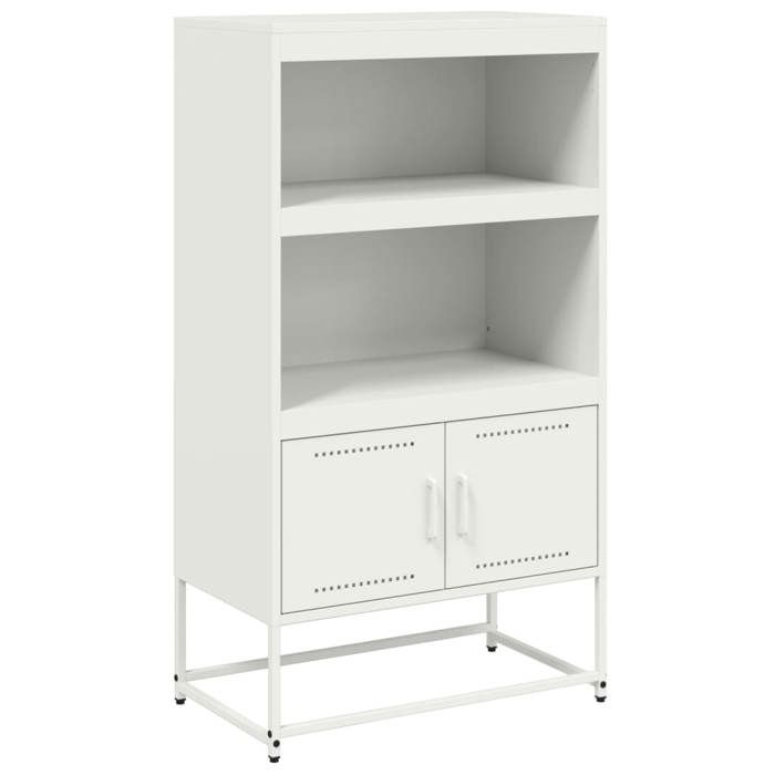 VidaXL Highboard White 68.5x38.5x123.5 Cm Steel, Sideboard, Cupboard, Side Cabinet, Cabinet, Storage Cabinet, Cabinet 846505