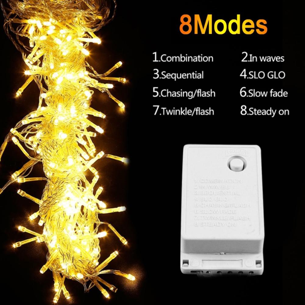 LED řetězová světla 3,5 m 96 LED Girlandové světlo Vodotěsná pohádková světla na vánoční svatbu party dekorace