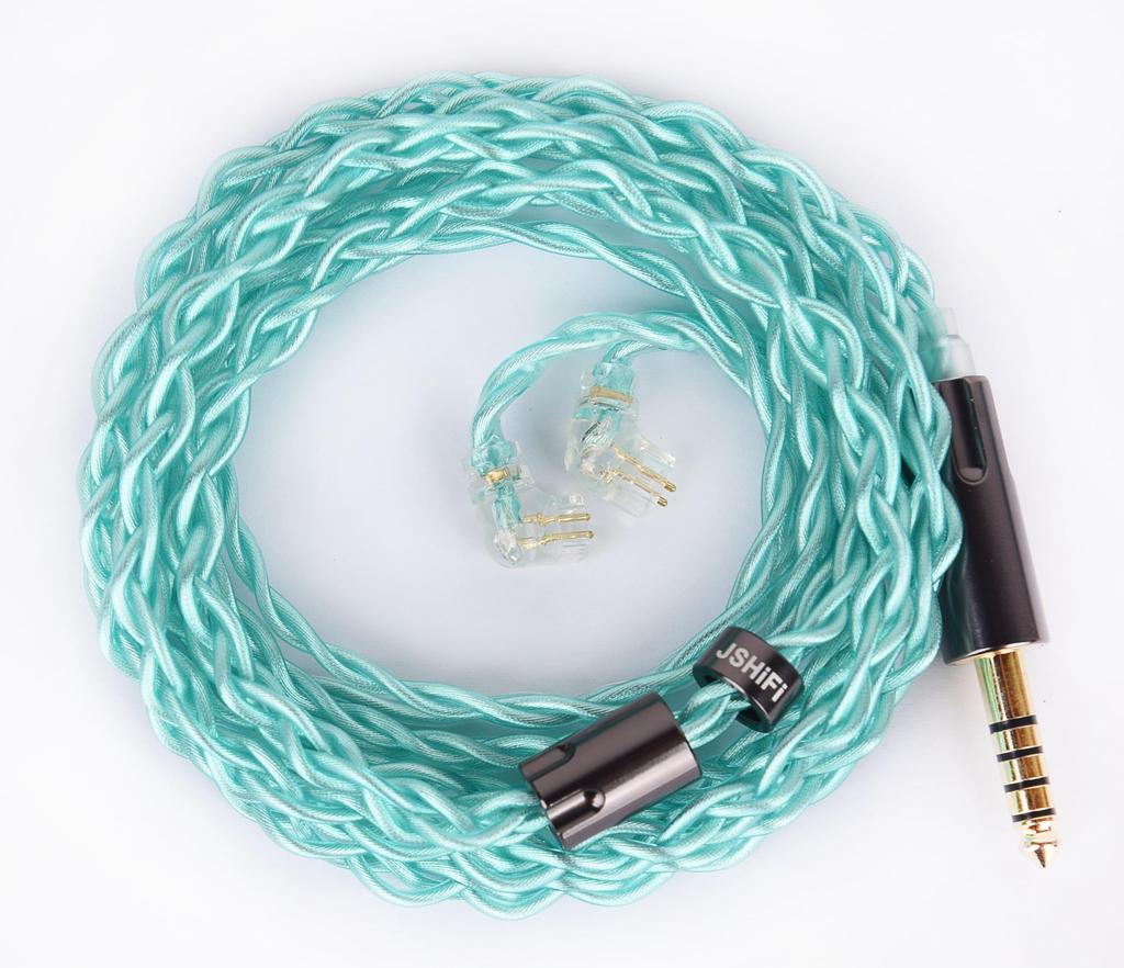 QDC Alloy Enhanced Shielding Layer Design Furukawa Balanced Earphone Upgrade Replacement Cable for Chinese QDC Earphones [JSHiFi-Spring] 4.4mm