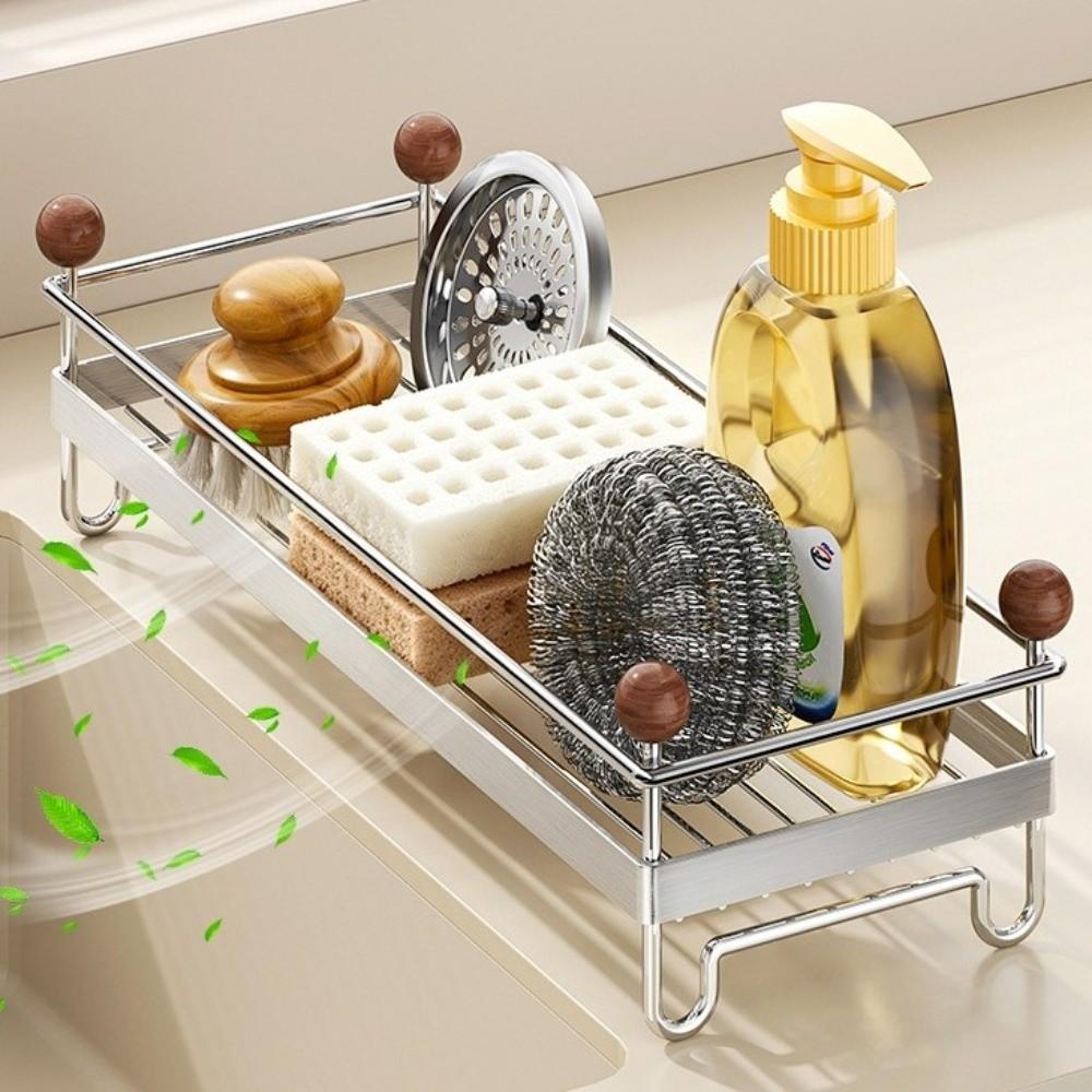 Stainless Steel Cosmetic Storage Stand Anti-rust Kitchen Sink Storage Rack  Bathroom