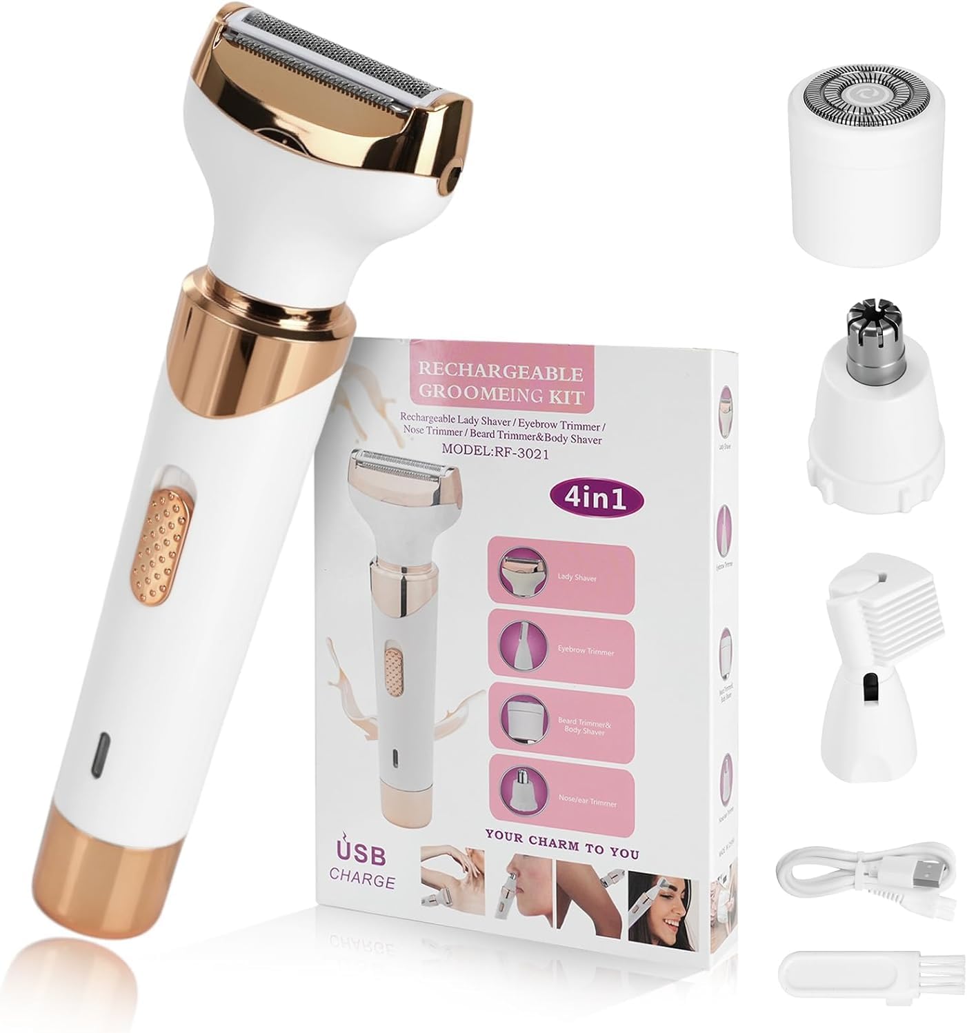 

Epilators Hair Removal for Women, 4 in 1 Women Face Epilator, Facial, Eyebrow and Nose Hair Trimmer for All Skin Types, Removabl United States