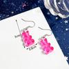 2024 New Rose Red Flower Hanging Earrings for Women Love Heart Blooming Florals Cute Lovely Female Ear Zircon Brincos New