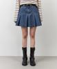 City Breeze Pleated Denim Mini Skirt_Indigo