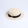 Parent-child sale sun flat straw hat boater hat girls bow summer Hats For Women kid and Beach flat panama straw hat