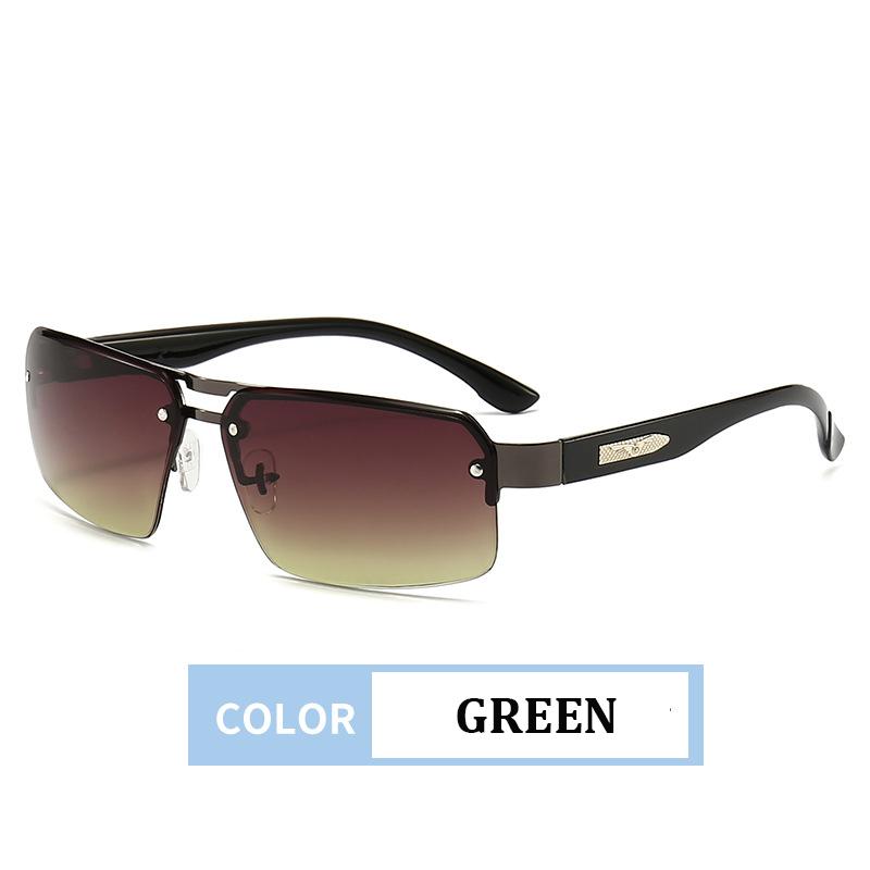 

Новые мужские очки для вождения, солнцезащитные очки в стиле ретро, ​​модные солнцезащитные очки в полурамке, женские солнцезащитные очки зелёный