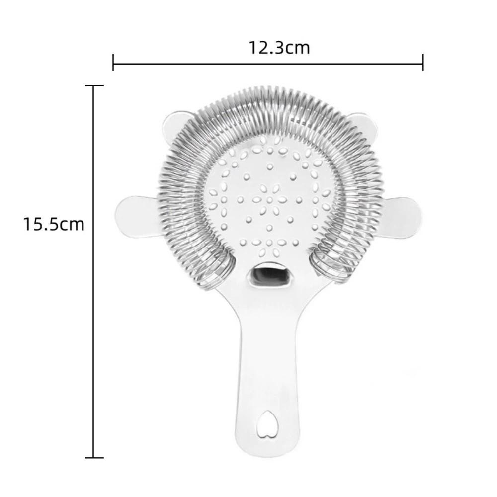 Silver Bar Strainer Stainless Steel Hawthorne Strainer Mixed Drink Cocktail Strainer  Home Bar Use