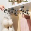 Adjustable Suction Cup Hook Space Saving Pull-Out Clothes Hanger Scarf Tie Rack  Closet Storage