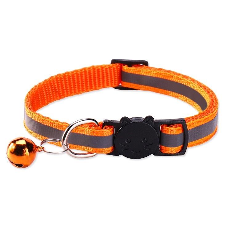 Cat Collar with Bell Cats Necklace Kitten Collar Breakaway  Collar Anti-strangling Armrests for Cat Necklace Pet Strap MBO02